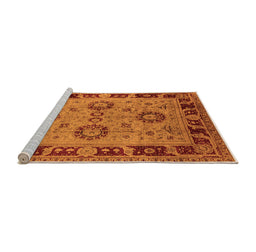 Sideview of Machine Washable Oriental Orange Industrial Area Rugs, wshurb3213org