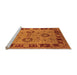 Sideview of Machine Washable Oriental Orange Industrial Area Rugs, wshurb3213org