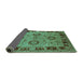 Sideview of Oriental Turquoise Industrial Rug, urb3213turq