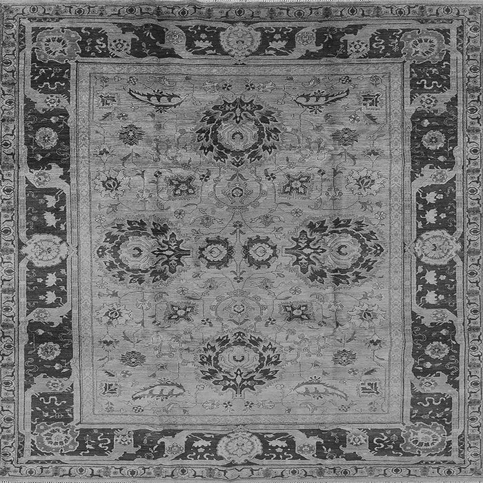 Square Oriental Gray Industrial Rug, urb3213gry