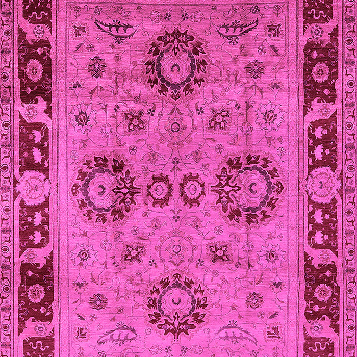 Machine Washable Oriental Pink Industrial Rug, wshurb3213pnk