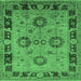 Square Oriental Emerald Green Industrial Rug, urb3213emgrn