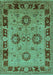 Oriental Turquoise Industrial Rug, urb3213turq