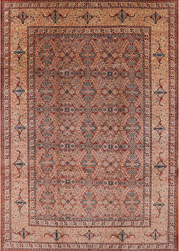 Mid-Century Modern Fire Brick Red Oriental Rug, urb3214