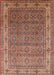 Mid-Century Modern Fire Brick Red Oriental Rug, urb3214