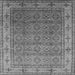 Square Machine Washable Oriental Gray Industrial Rug, wshurb3214gry