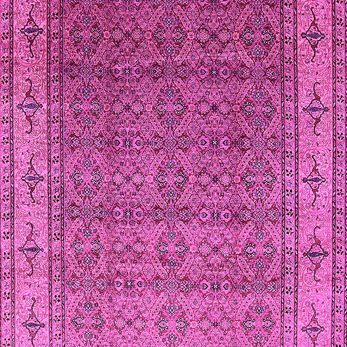 Machine Washable Oriental Pink Industrial Rug, wshurb3214pnk