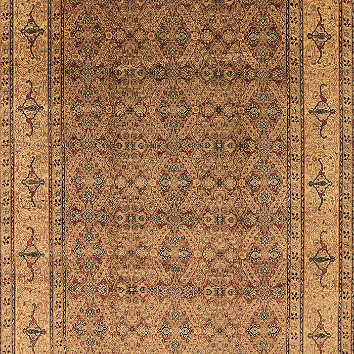 Machine Washable Oriental Brown Industrial Rug, wshurb3214brn