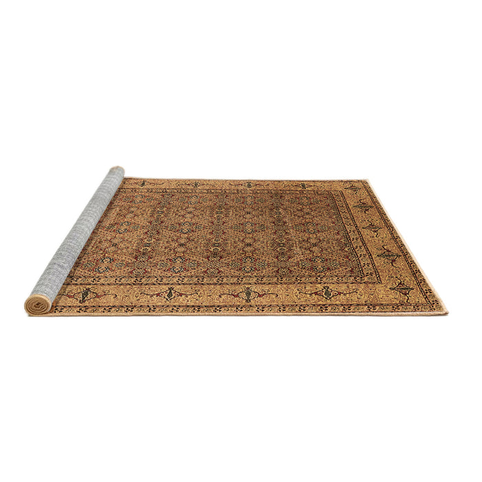Sideview of Machine Washable Oriental Brown Industrial Rug, wshurb3214brn