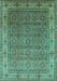 Oriental Turquoise Industrial Rug, urb3214turq