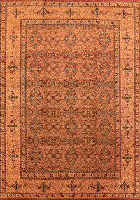 Oriental Orange Industrial Rug, urb3214org