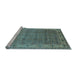 Sideview of Machine Washable Oriental Light Blue Industrial Rug, wshurb3214lblu