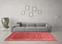 Machine Washable Oriental Red Industrial Rug, wshurb3214red