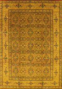 Oriental Yellow Industrial Rug, urb3214yw