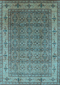 Oriental Light Blue Industrial Rug, urb3214lblu