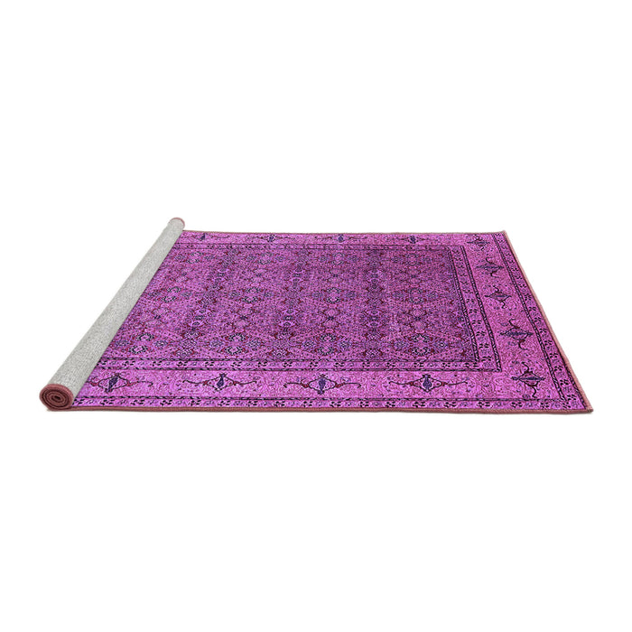 Sideview of Machine Washable Oriental Purple Industrial Area Rugs, wshurb3214pur