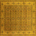 Square Oriental Yellow Industrial Rug, urb3214yw