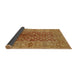 Sideview of Mid-Century Modern Mahogany Brown Oriental Rug, urb3215