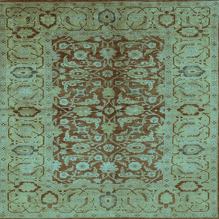 Square Oriental Light Blue Industrial Rug, urb3215lblu