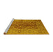 Sideview of Machine Washable Oriental Yellow Industrial Rug, wshurb3215yw