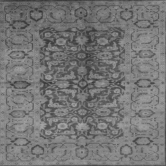 Square Machine Washable Oriental Gray Industrial Rug, wshurb3215gry