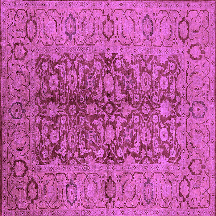 Square Machine Washable Oriental Purple Industrial Area Rugs, wshurb3215pur