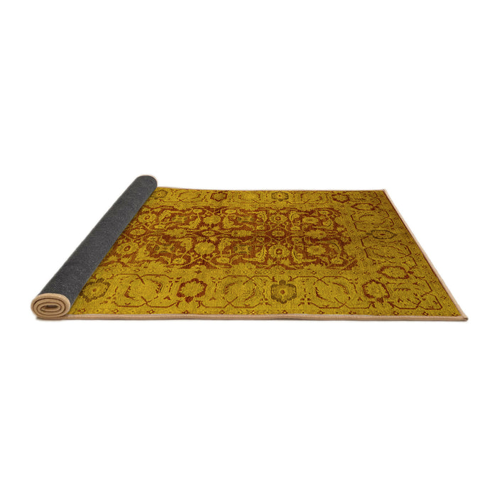 Sideview of Oriental Yellow Industrial Rug, urb3215yw