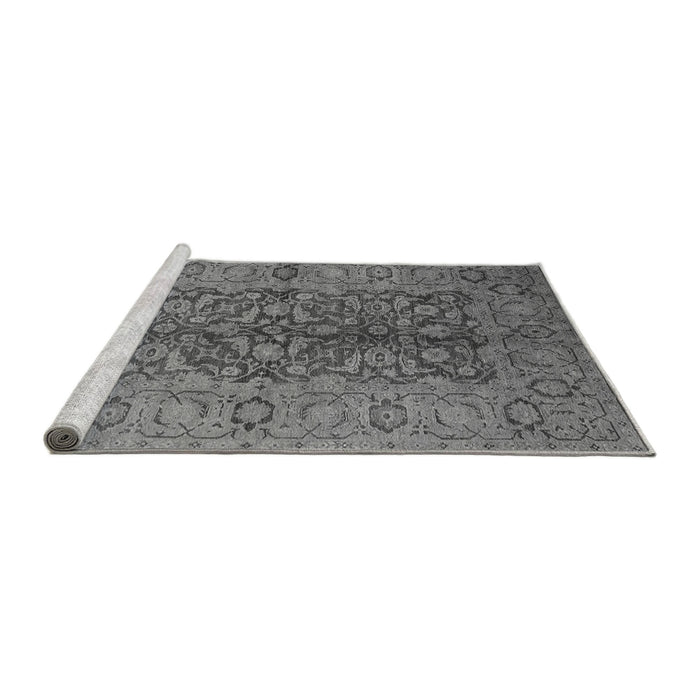 Sideview of Machine Washable Oriental Gray Industrial Rug, wshurb3215gry