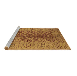 Sideview of Machine Washable Oriental Brown Industrial Rug, wshurb3215brn