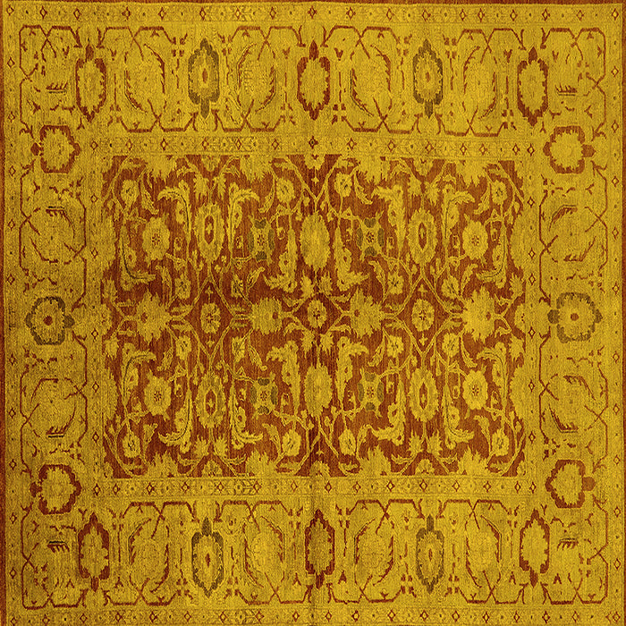 Square Oriental Yellow Industrial Rug, urb3215yw