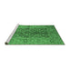 Sideview of Machine Washable Oriental Emerald Green Industrial Area Rugs, wshurb3215emgrn