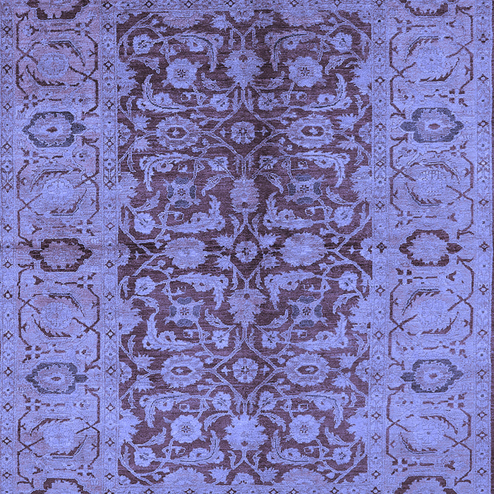 Machine Washable Oriental Blue Industrial Rug, wshurb3215blu