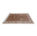 Sideview of Machine Washable Industrial Modern Chestnut Red Rug, wshurb3216