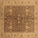 Square Oriental Brown Industrial Rug, urb3216brn