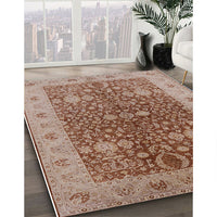 Mid-Century Modern Chestnut Red Oriental Rug, urb3216