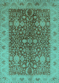 Oriental Turquoise Industrial Rug, urb3216turq