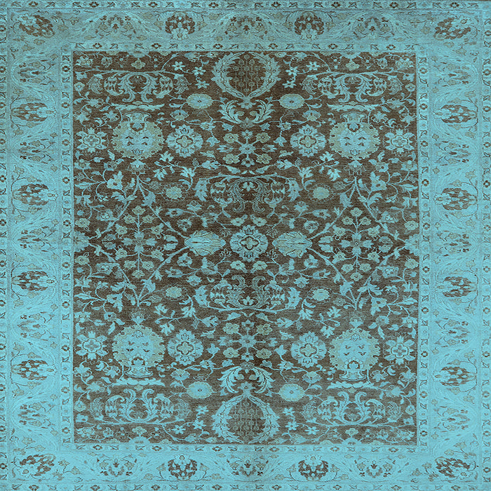 Square Oriental Light Blue Industrial Rug, urb3216lblu