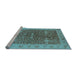 Sideview of Machine Washable Oriental Light Blue Industrial Rug, wshurb3216lblu