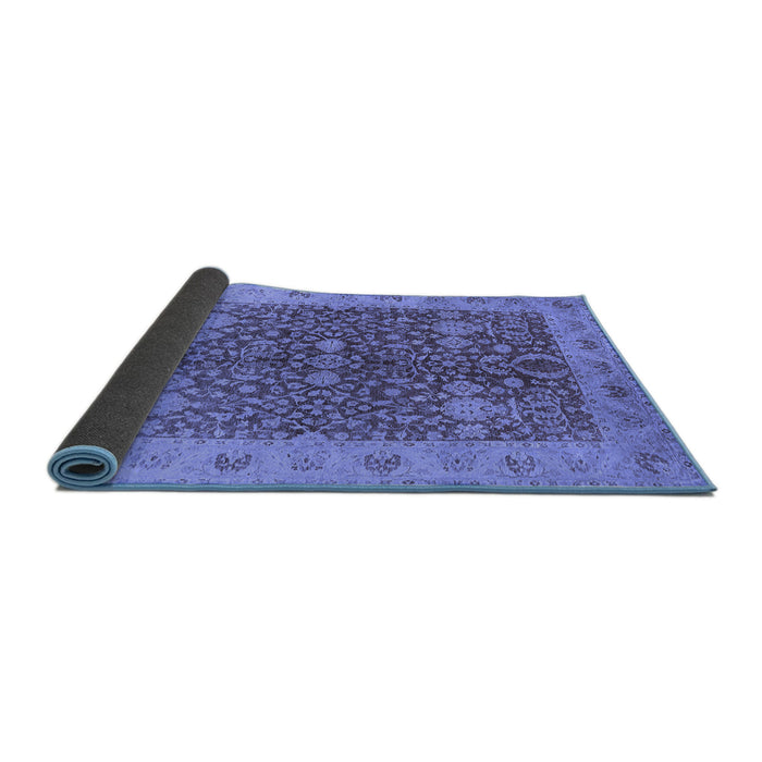 Sideview of Oriental Blue Industrial Rug, urb3216blu