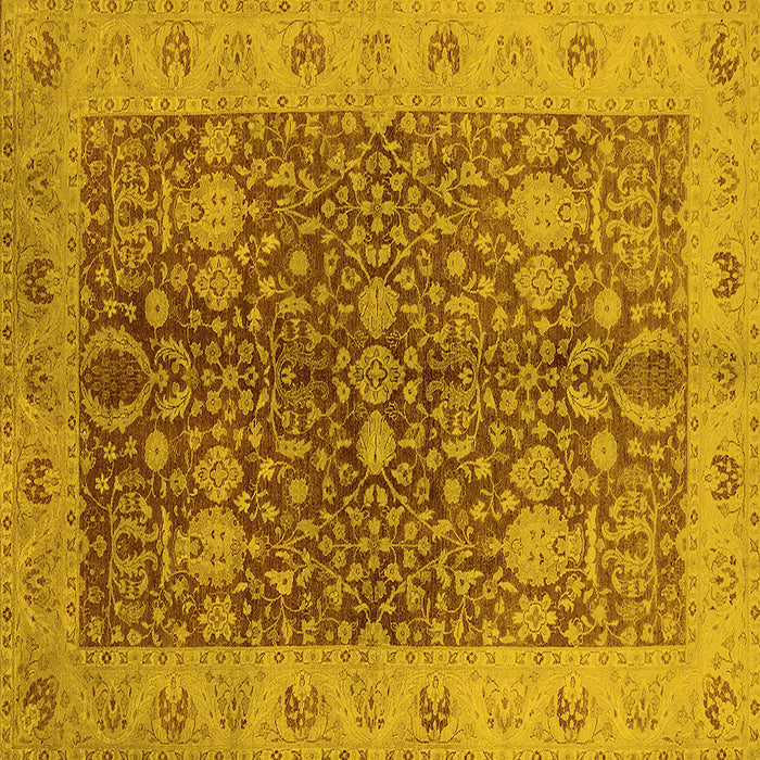 Square Oriental Yellow Industrial Rug, urb3216yw