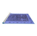 Sideview of Machine Washable Oriental Blue Industrial Rug, wshurb3216blu