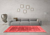 Machine Washable Oriental Red Industrial Rug, wshurb3216red