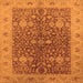 Square Oriental Orange Industrial Rug, urb3216org