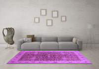 Machine Washable Oriental Purple Industrial Rug, wshurb3216pur