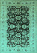 Oriental Turquoise Industrial Rug, urb3217turq