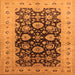 Square Oriental Orange Industrial Rug, urb3217org