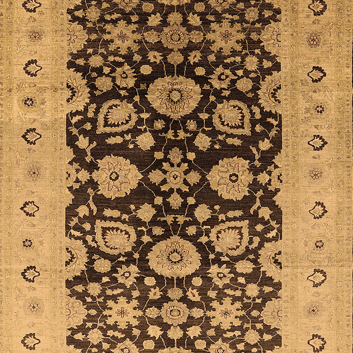 Machine Washable Oriental Brown Industrial Rug, wshurb3217brn
