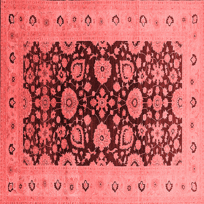 Machine Washable Oriental Red Industrial Rug, wshurb3217red