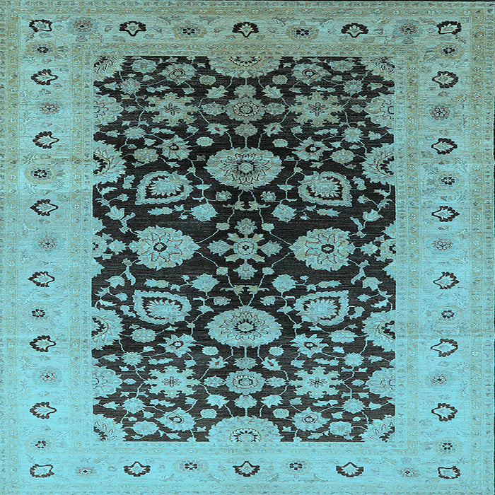 Square Oriental Light Blue Industrial Rug, urb3217lblu