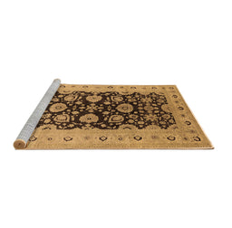 Sideview of Machine Washable Oriental Brown Industrial Rug, wshurb3217brn